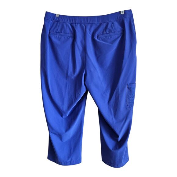CHICO'S WEEKEND 2.5 Women 14 Crop Pants Periwinkle Snap Zip Quick Dry 35 x 21.5 - Picture 6 of 8